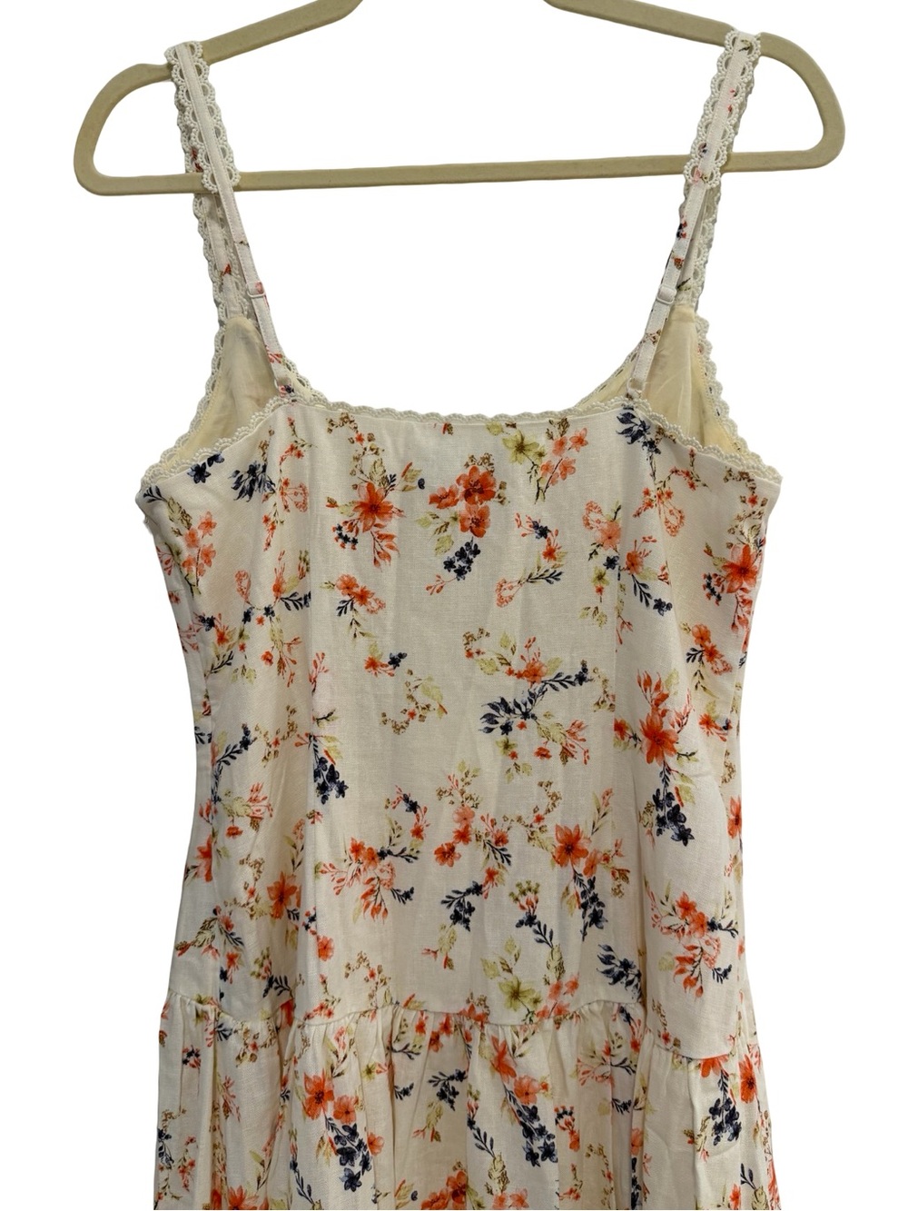Caroline Constas Ivory Floral Linen Maxi Dress S NWT - Picture 5 of 12